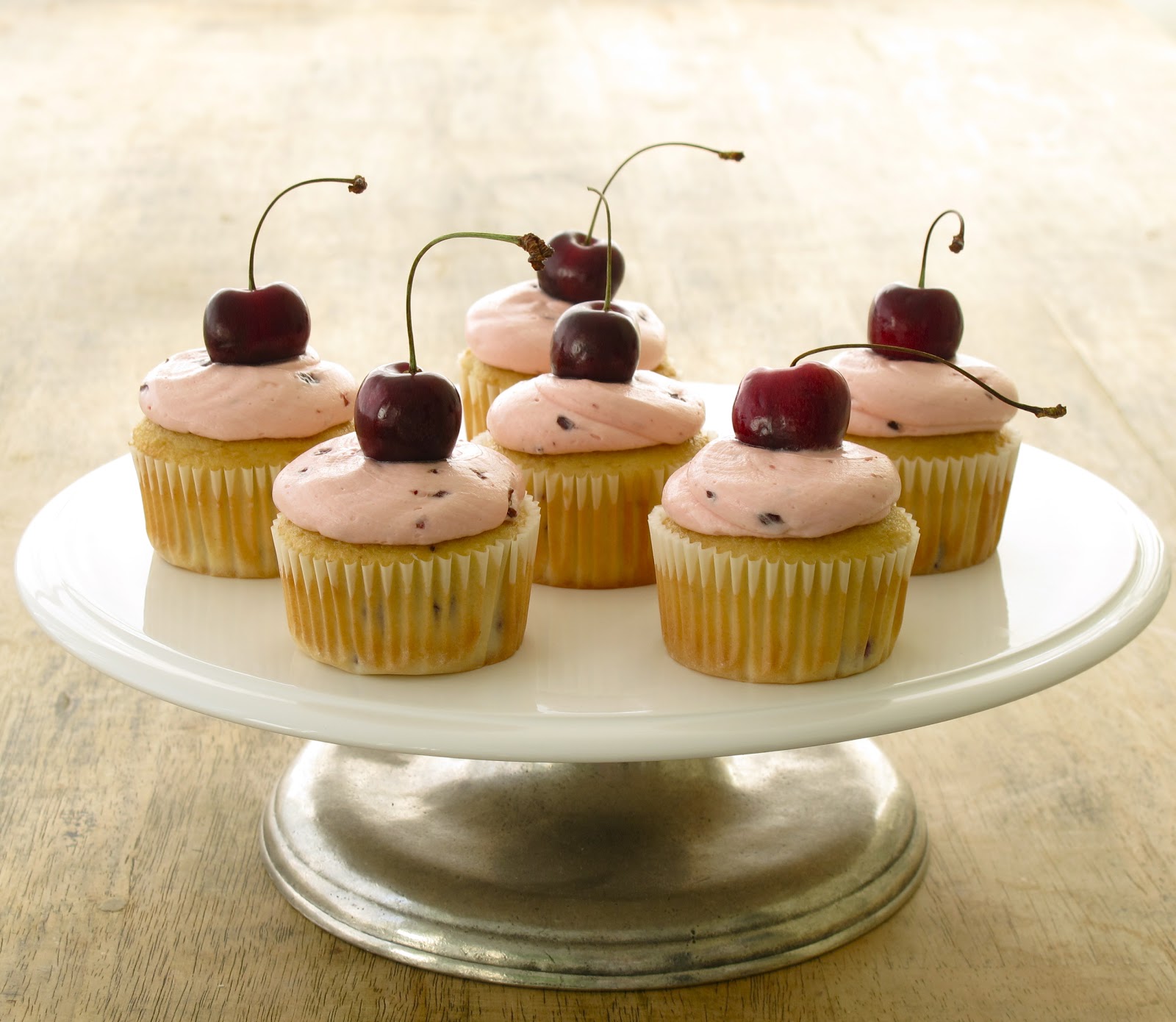 Jenny Steffens Hobick Cherry Cupcakes with Cherry Almond Buttercream Icing Cupcake Recipes