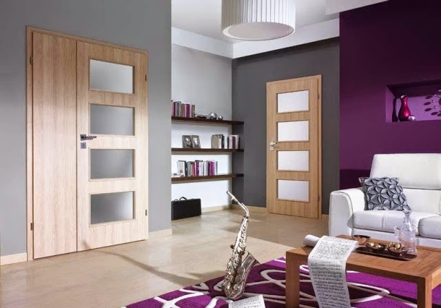 interior doors with glass, milky horizontal glass