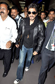 Shahrukh Khan snapped returning from London