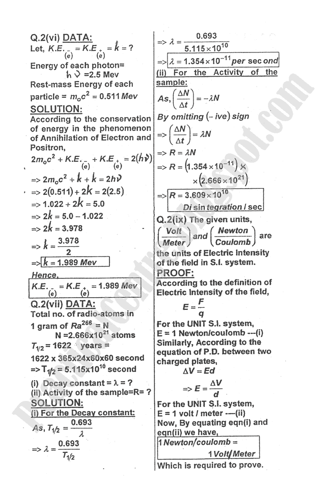 Physics-Numericals-Solve-2013-five-year-paper-class-XII