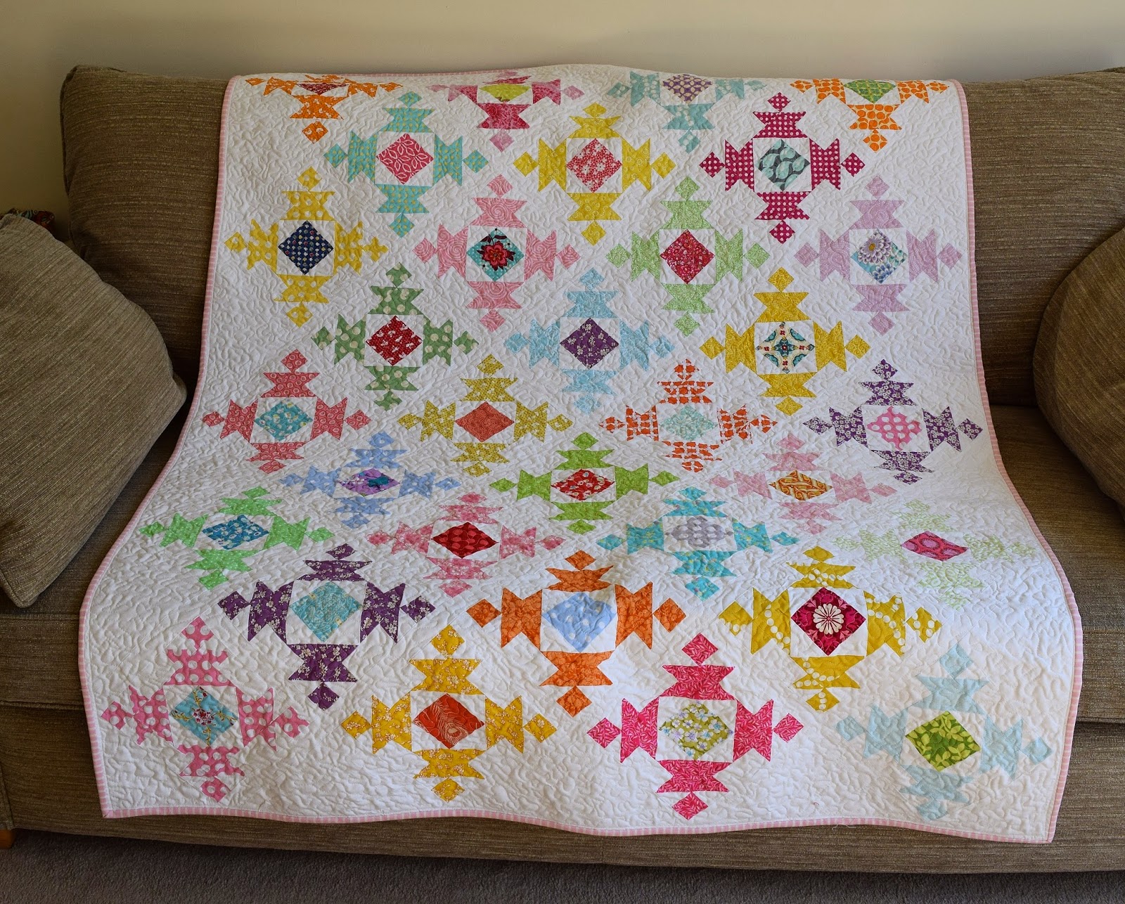 Brigantia Designs Chinese blocks quilt, tick.