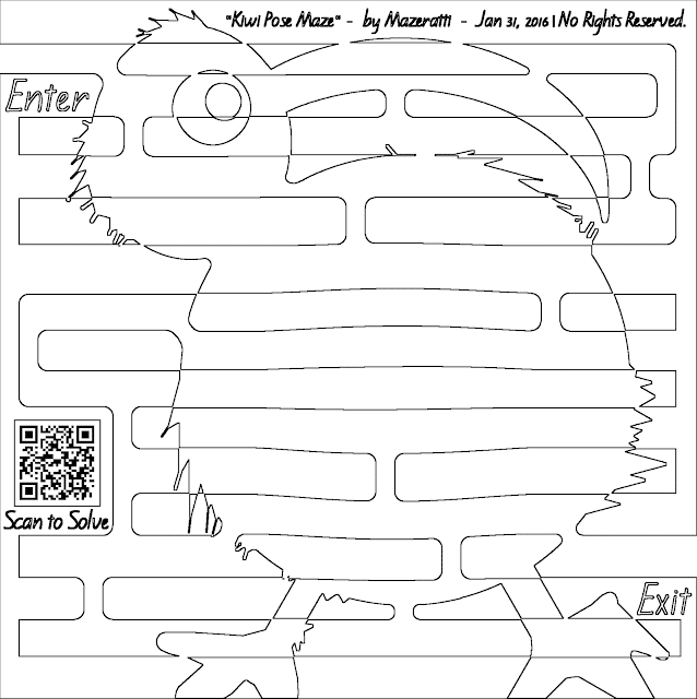 coloring for adults kiwi maze