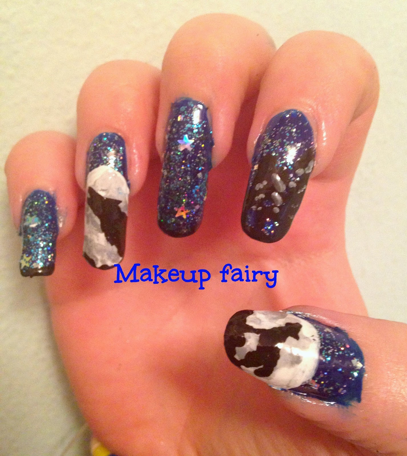 Tinklesmakeup: howling wolf nail art Come applicare brillantini a un quadro