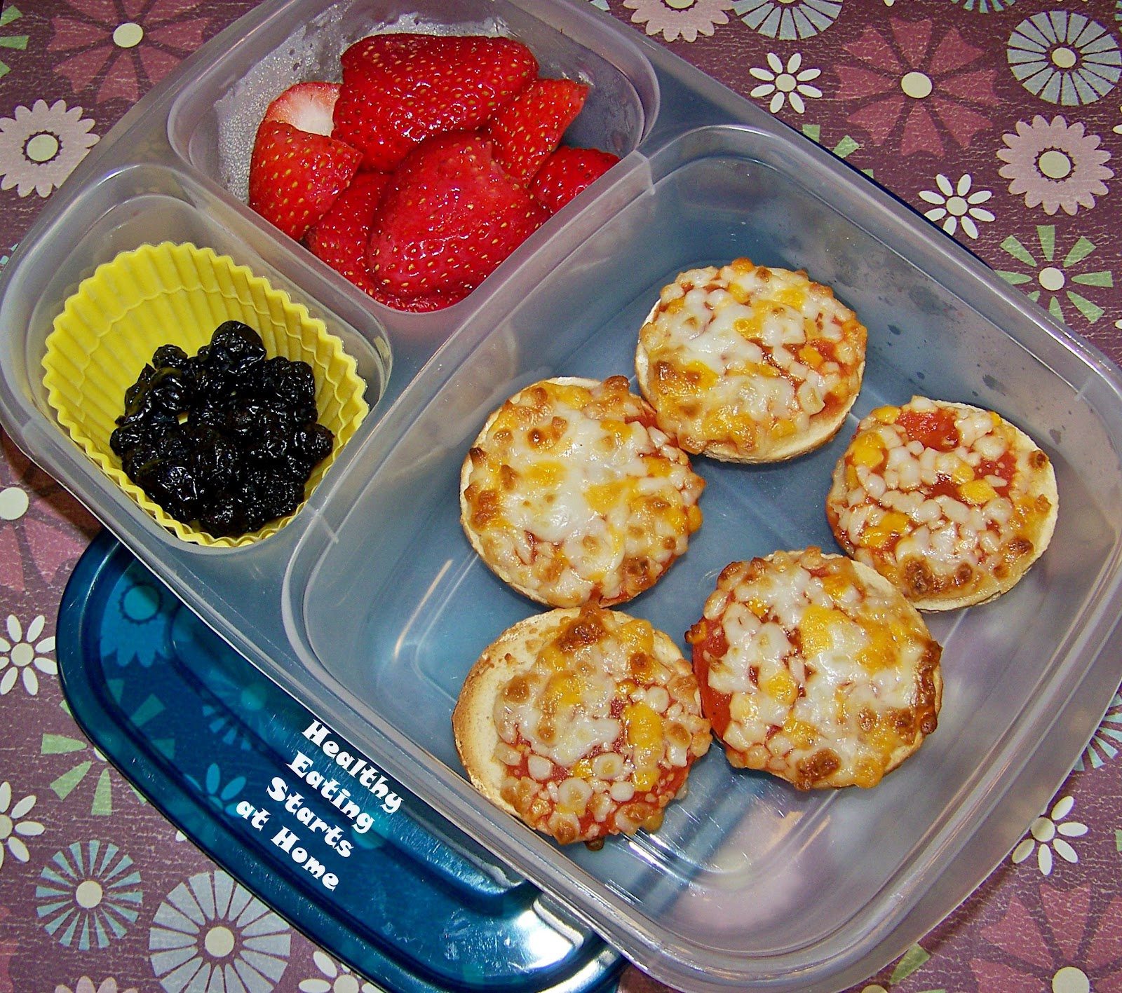 Healthy Eating Starts at Home School Lunches Cheesy Pizza Bagel