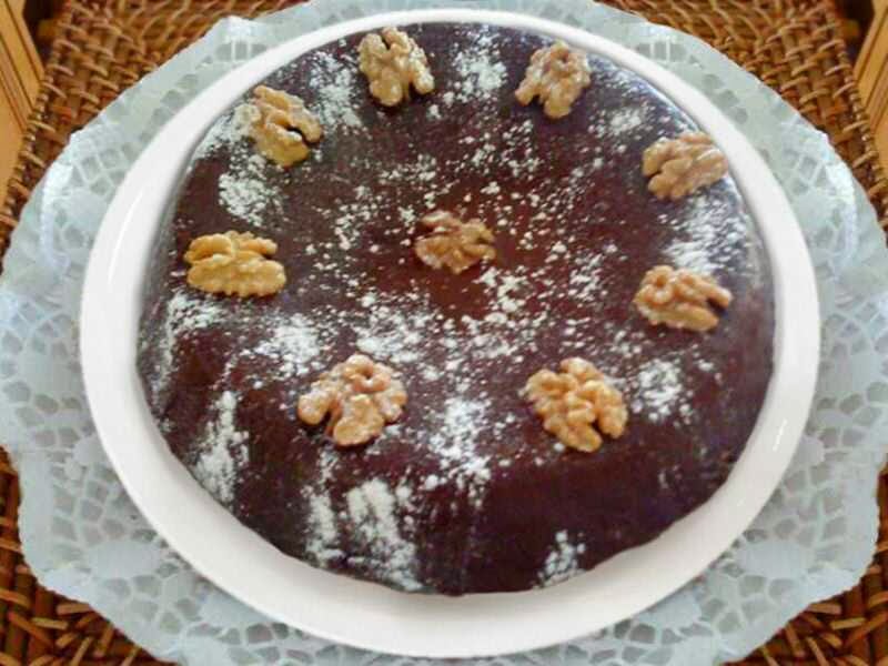 Tarta Brownie Con Nueces
