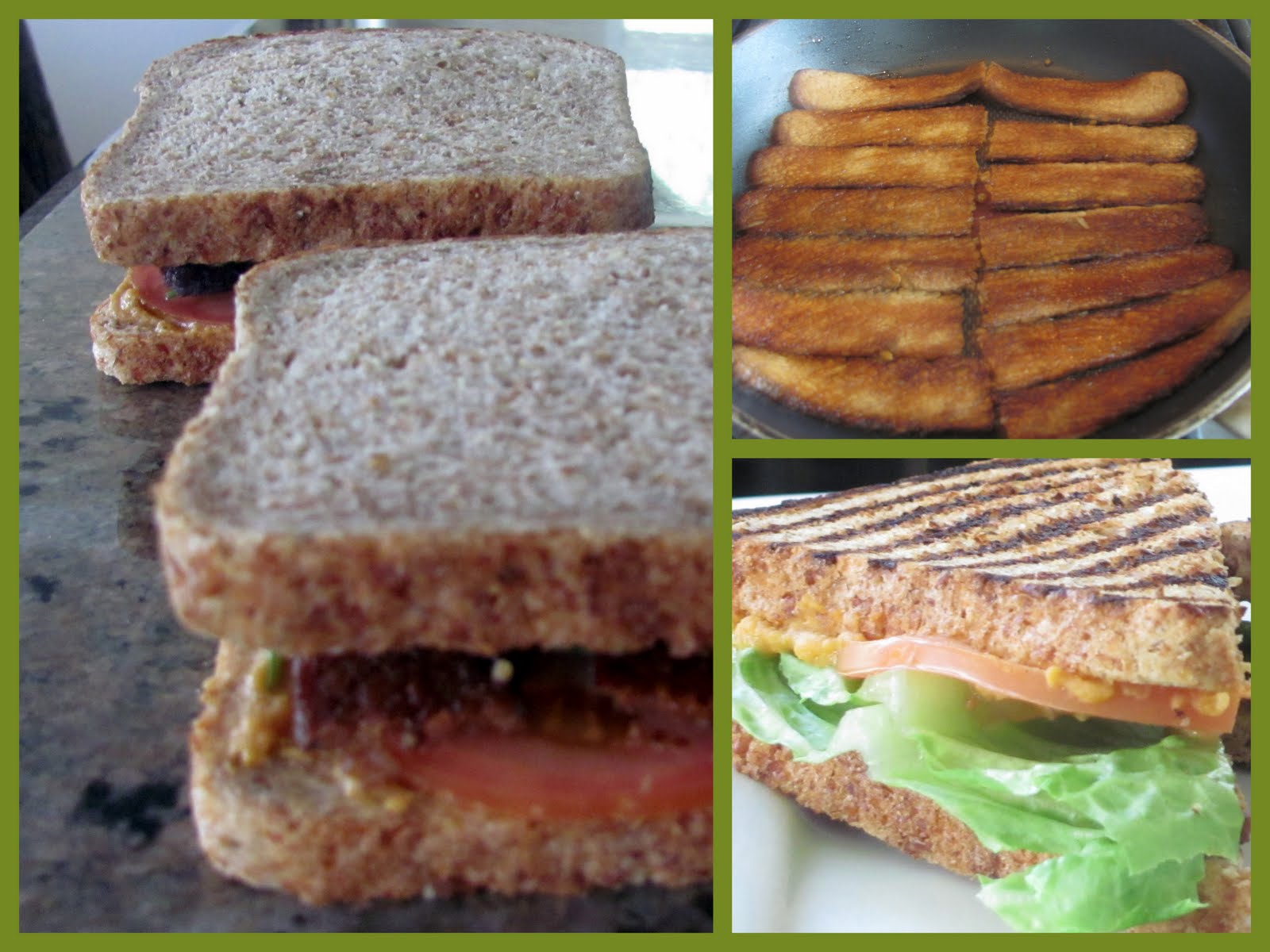 Smoky Tempeh Panini on Sprouted Wheat Bread