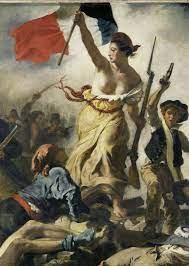 ドラクロア画 「自由の女神、民衆を率いる」