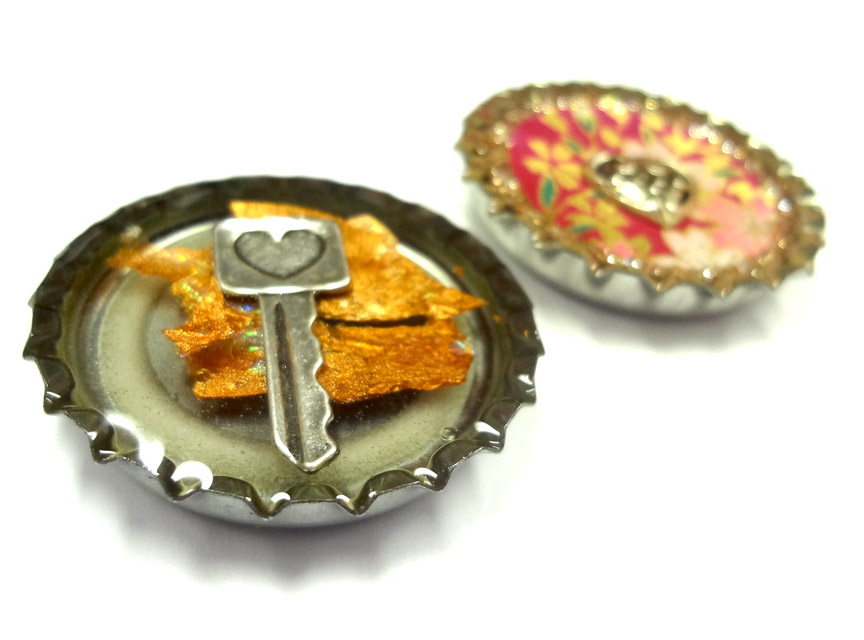 Resin Crafts Bottle Cap Key Ring