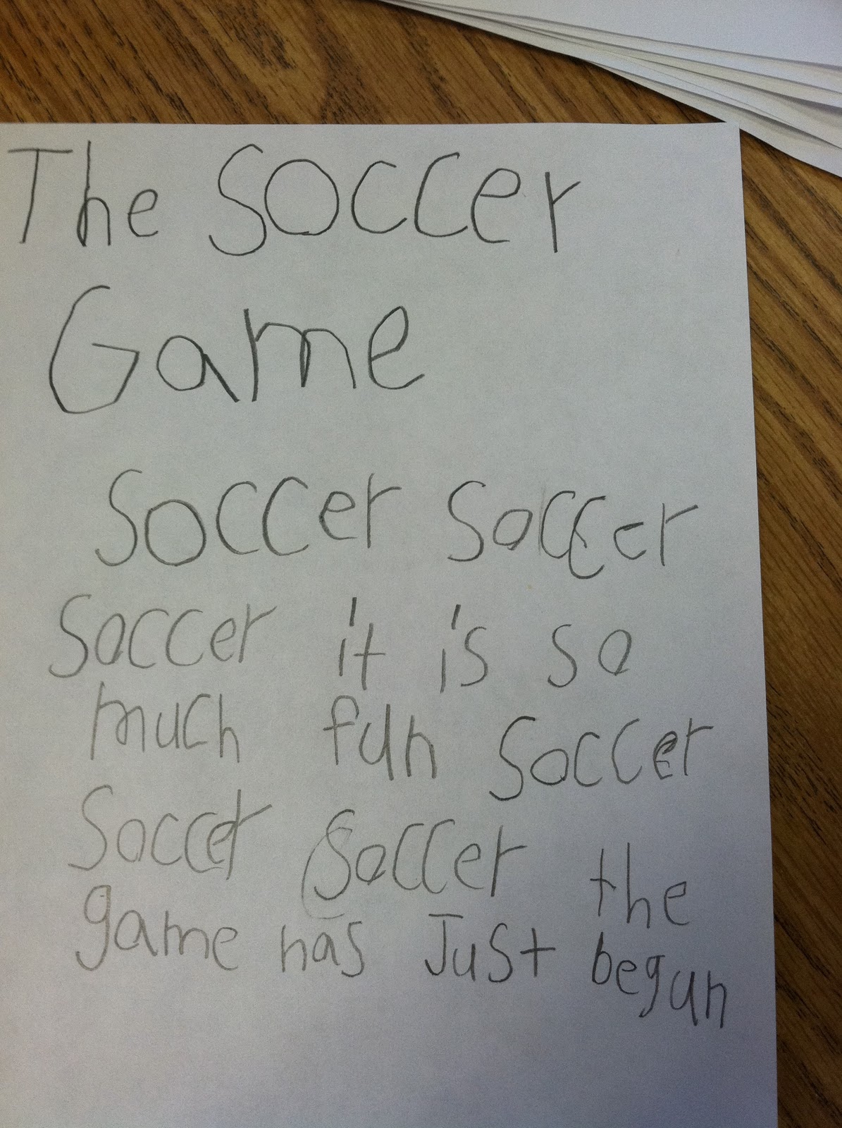 soccer poems