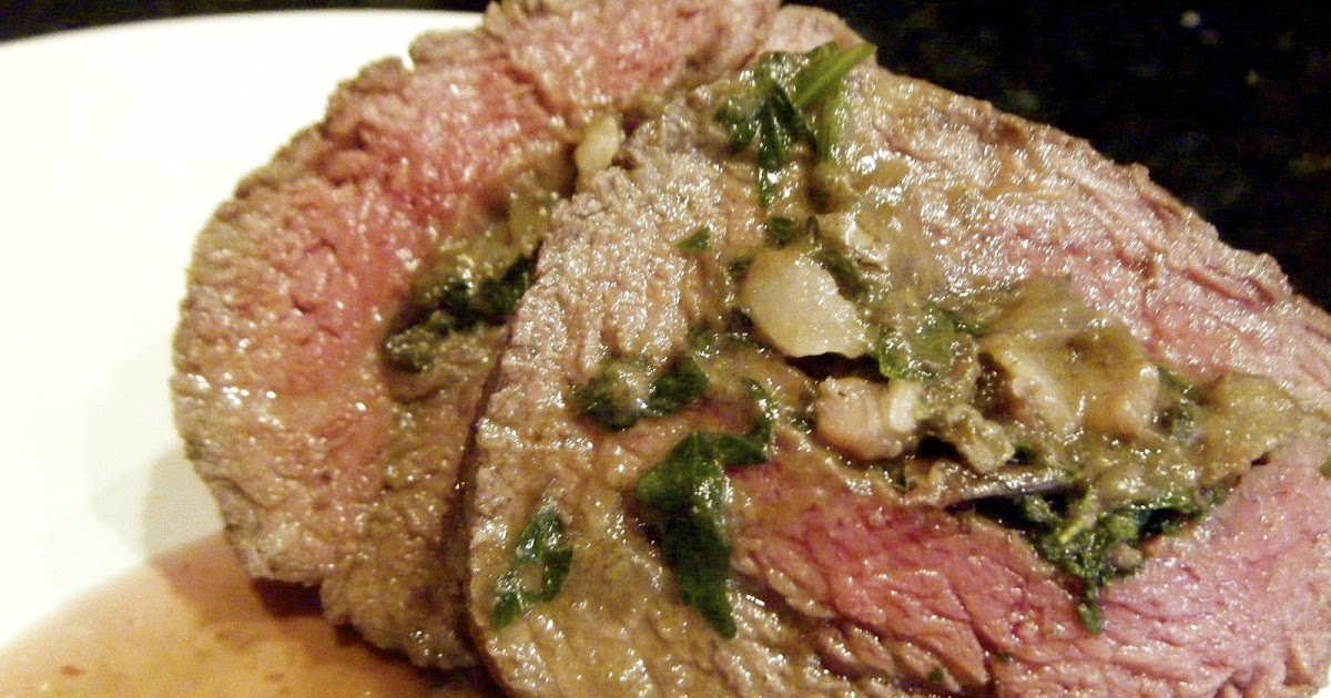 KatieKate's Kitchen PancettaStuffed Beef Tenderloin with Port Mushrooms
