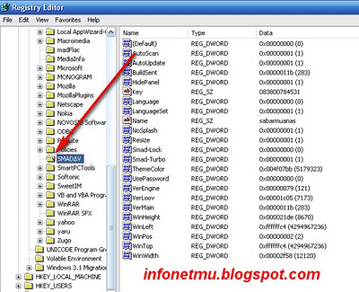 menghapus smadav regedit smadav