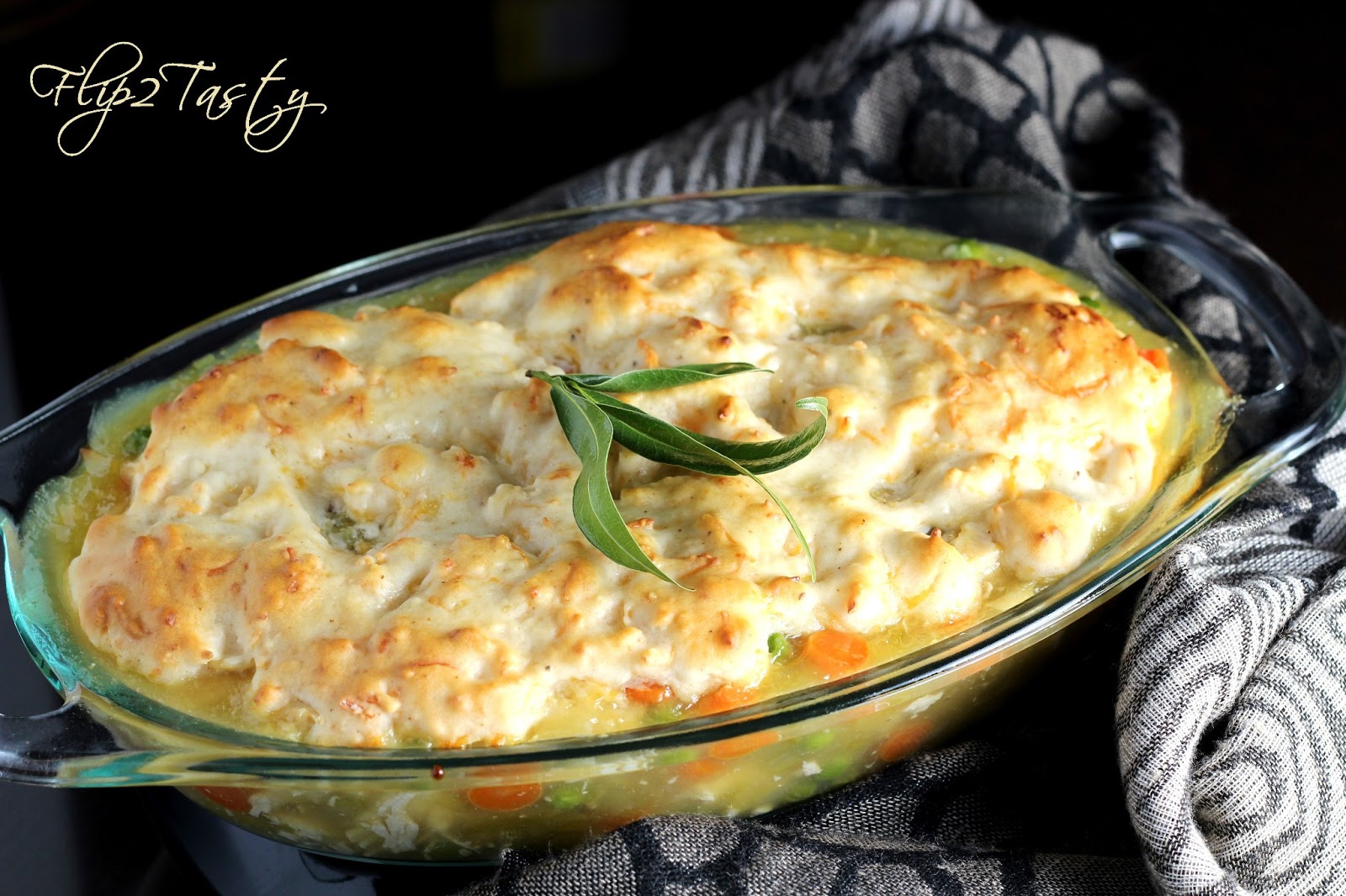 Cheddar Bay Chicken Pot Pie Flip2Tasty