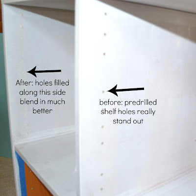 ikea hack painted laminate shelving