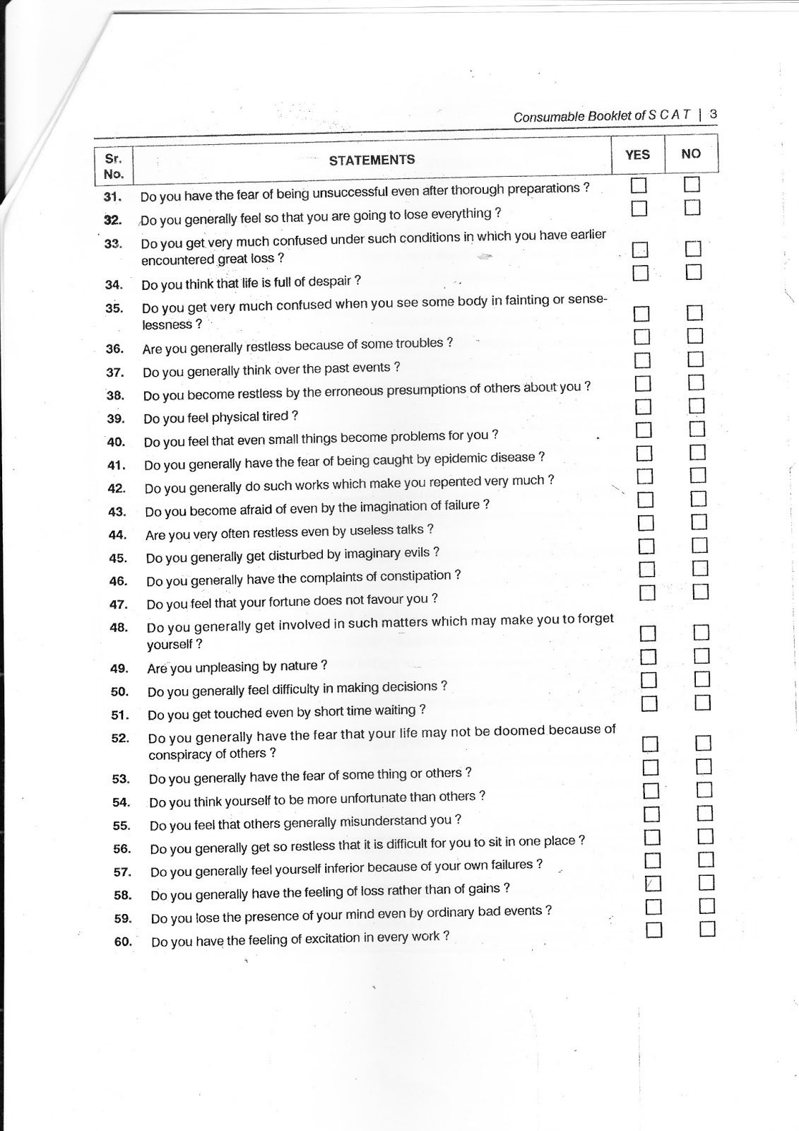 XIIF Notes PSYCHOLOGY SCAT & SPM
