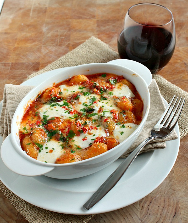 Vanilla Clouds and Lemon Drops Spicy Tomato & Mozzarella Gnocchi