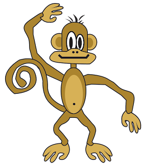 Brown monkey clipart free digital download for scrapbook card making high res