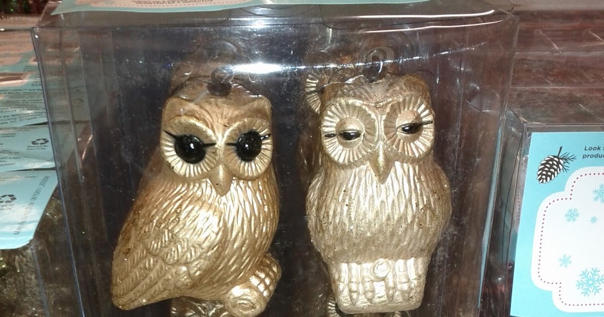 Martha Stewart Gold Owl Ornaments