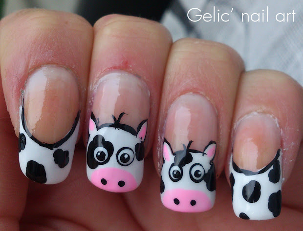 gelic' nail art funky french