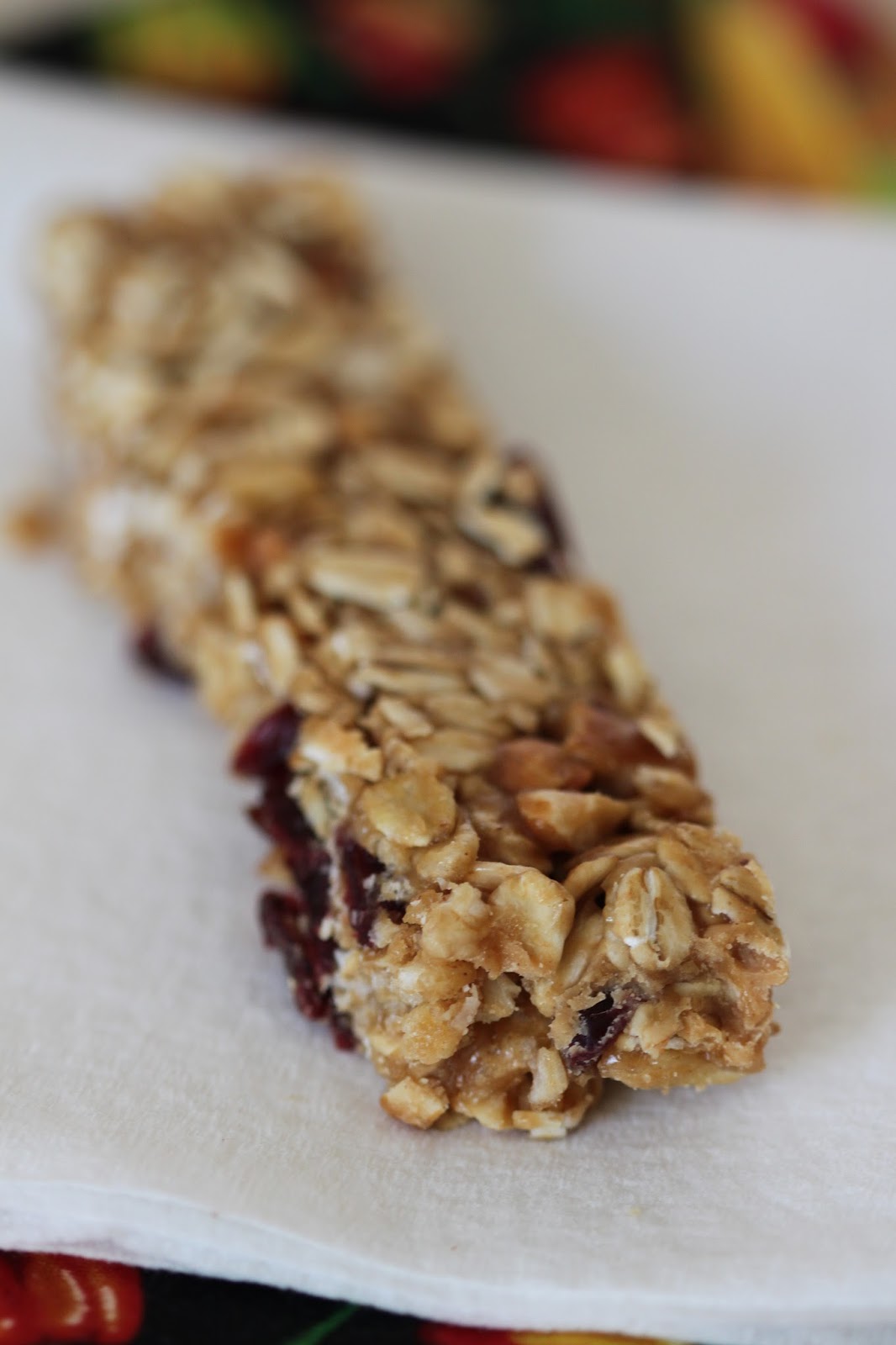 Tortillas and Honey Chewy Peanut Butter Granola Bars with Banana Chips and Dried Cranberries
