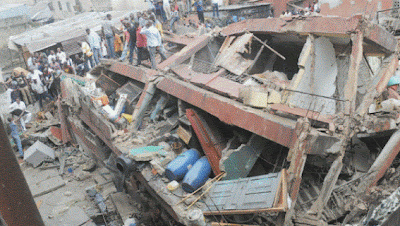Two-storey building collapse at Oworonsoki, Lagos 