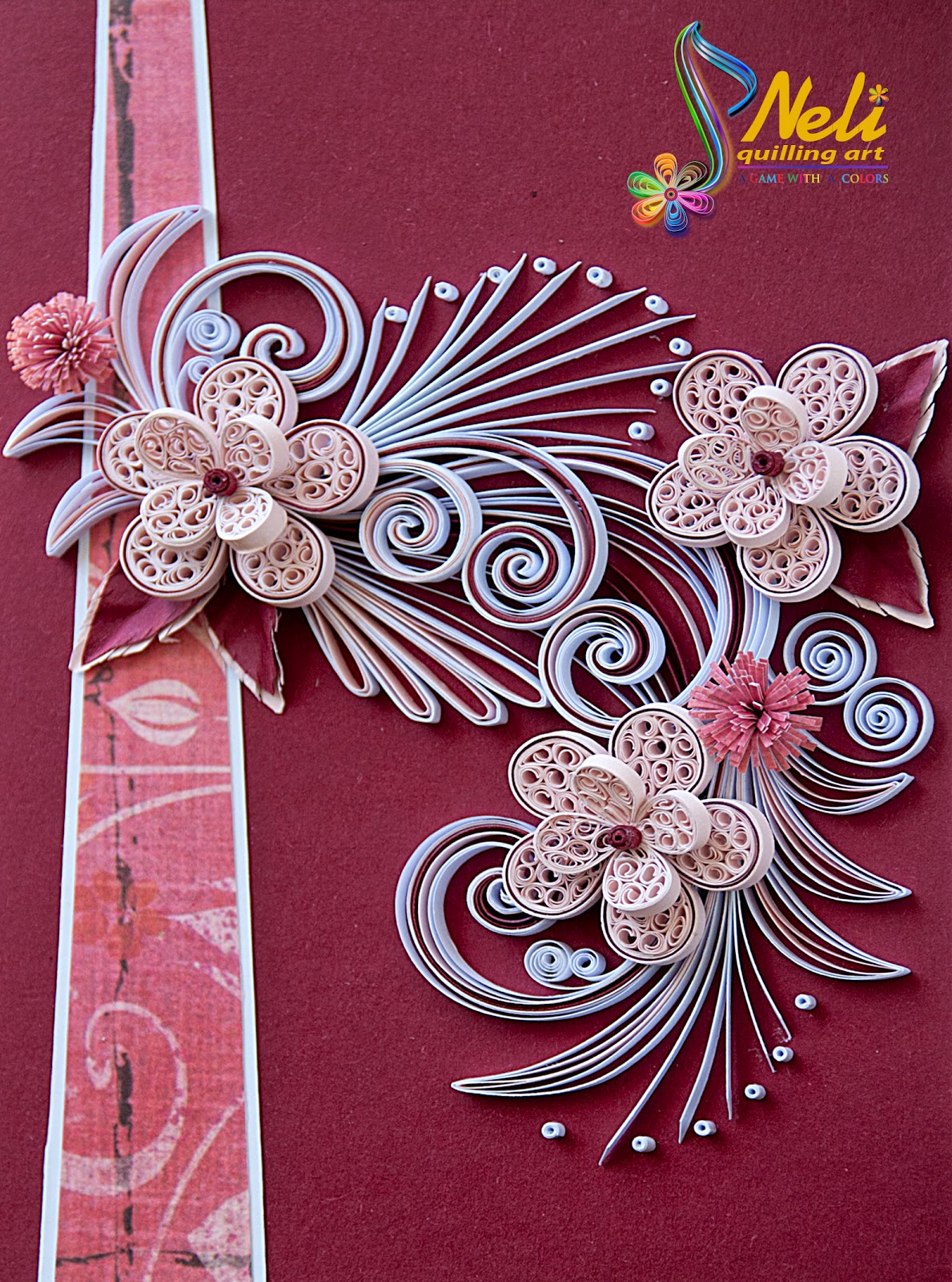 Neli Quilling Art Quilling card /14.8 cm 10.5 cm/