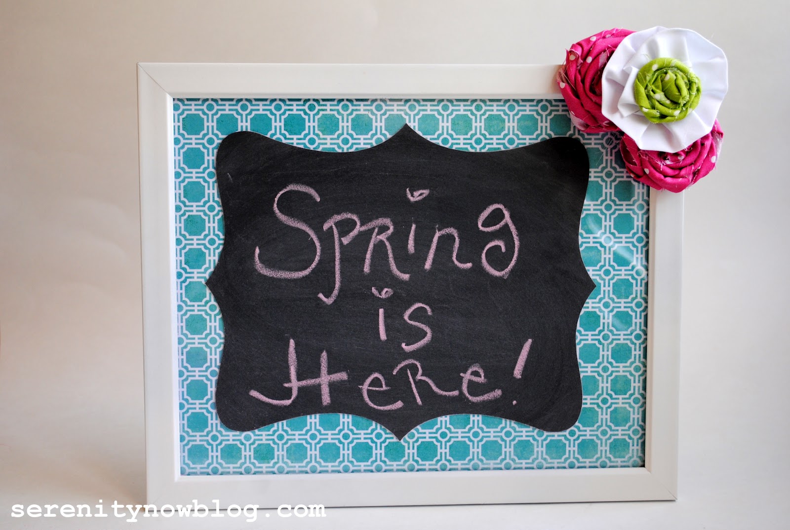 Serenity Now Picture Frame Chalkboard (Chalkboard Adhesive Vinyl!)