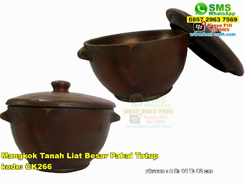 Mangkok Tanah Liat Besar Pakai Tutup Mangkok Tanah Liat Besar Pakai Tutup
