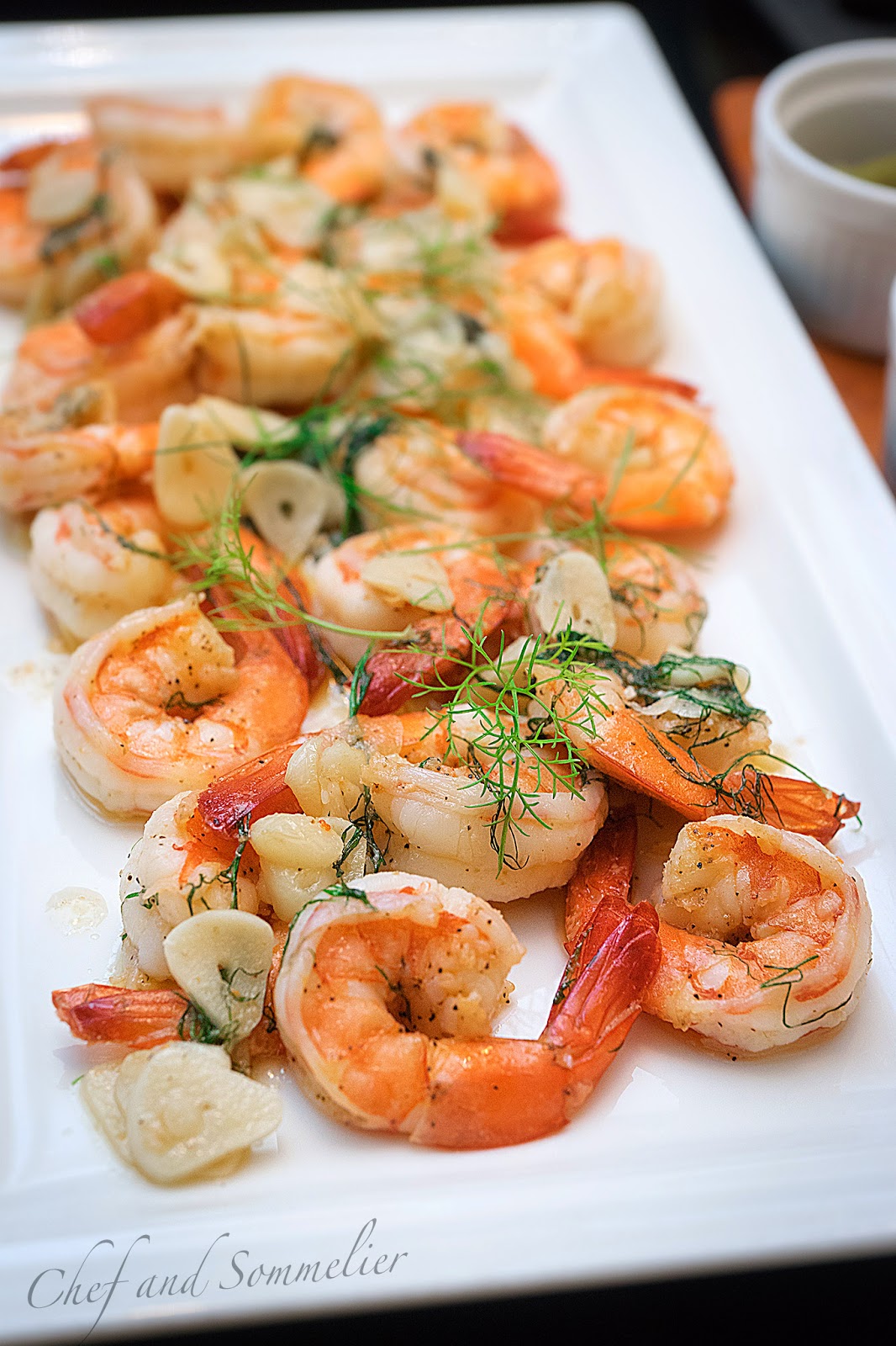 Chef and Sommelier Garlic Lemon Prawns