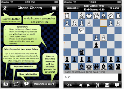 How to use an iPhone app to cheat at online chess, including Chess with Friends.