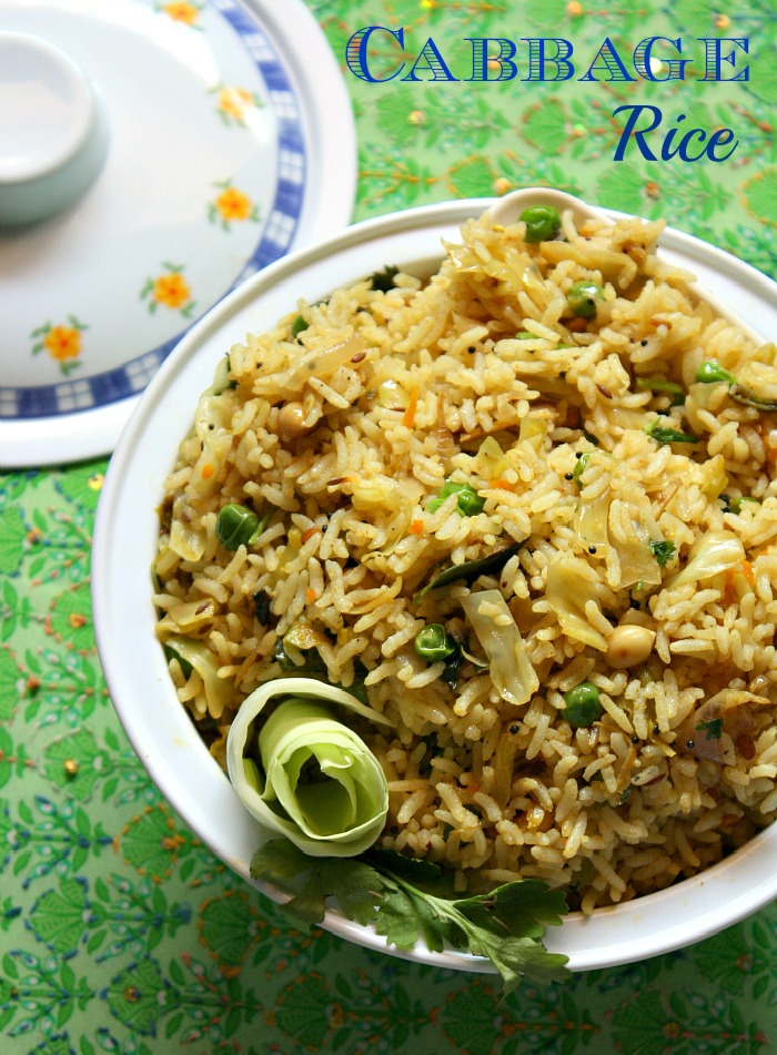 Cook like Priya Cabbage Rice Recipe Variety Rice Recipe Lunch box
