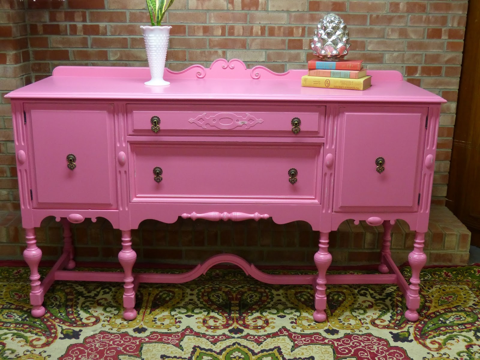 JULIE PETERSON Simple Redesign HOT PINK BUFFET AND FIXING STRIPPED