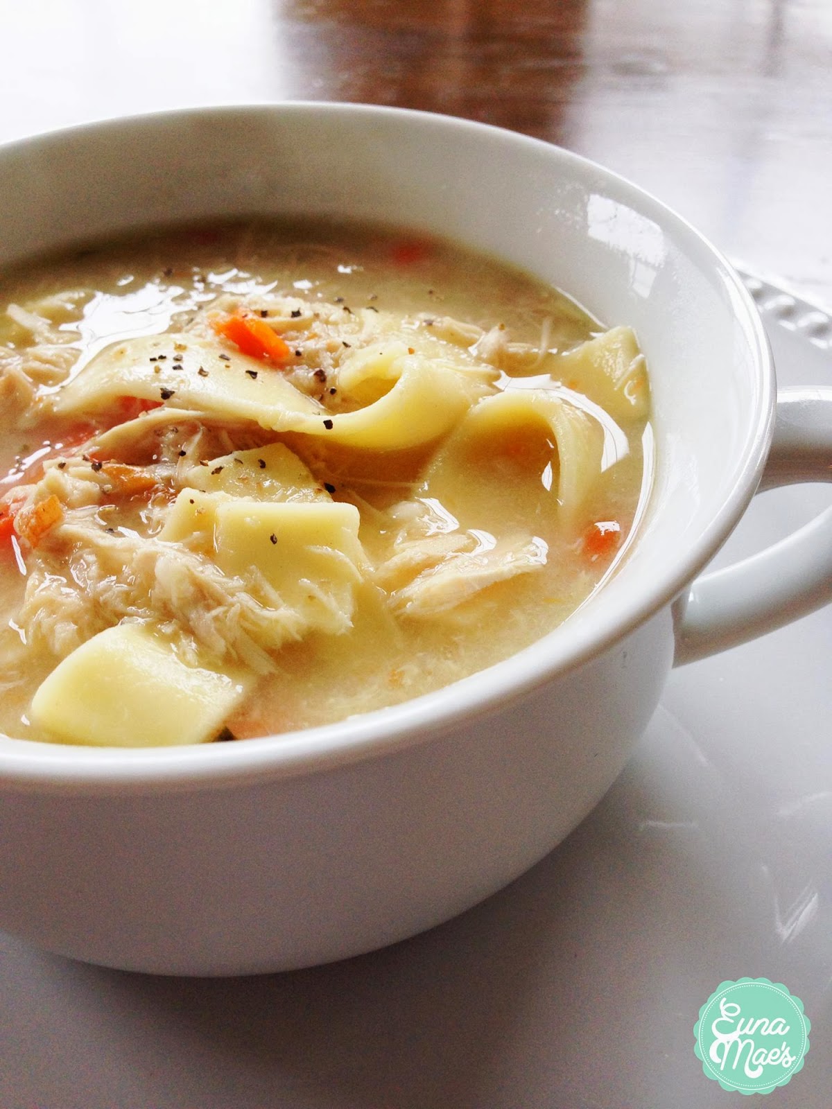 Euna Mae's easy homemade chicken noodle soup