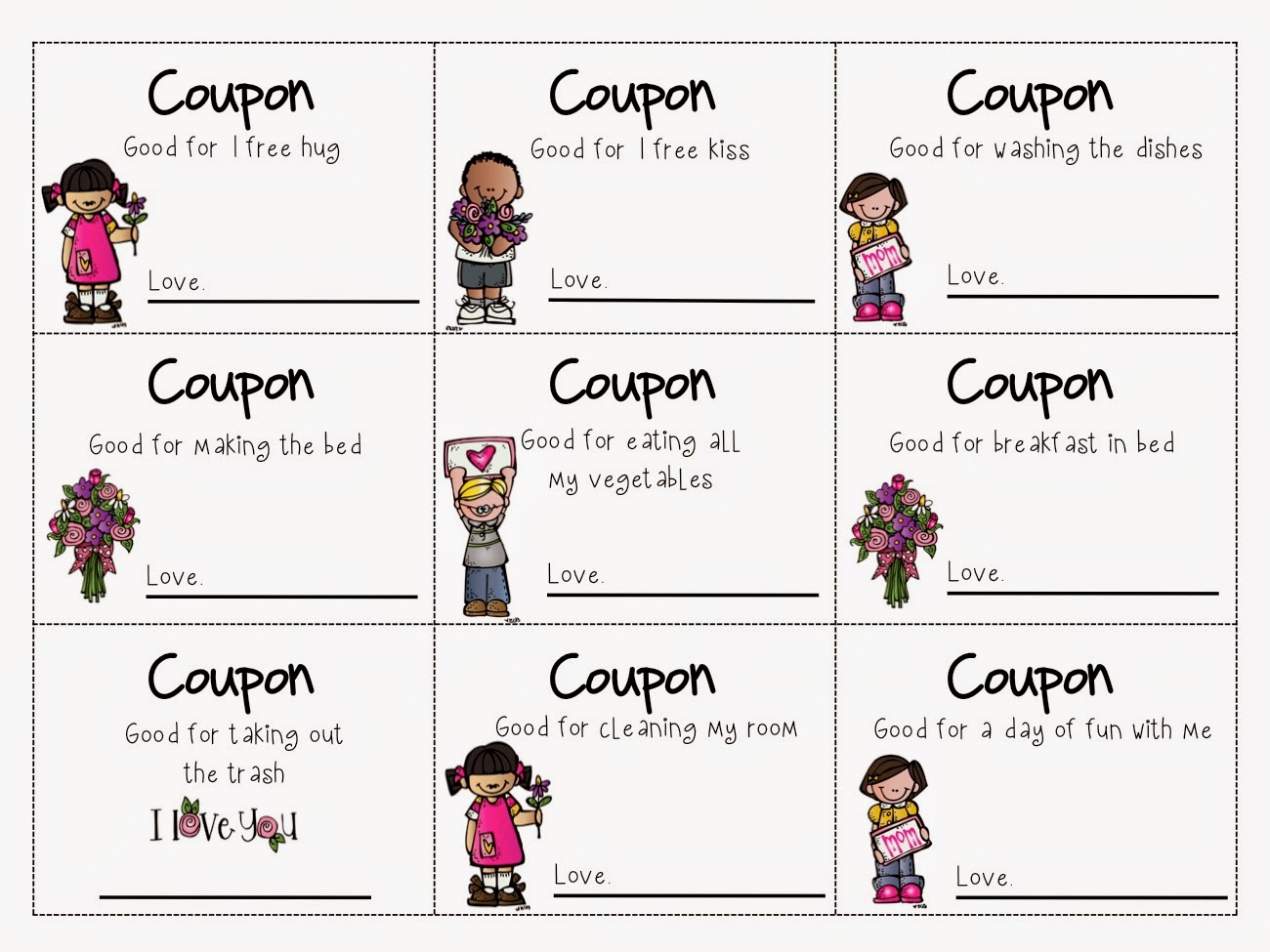 http://www.teacherspayteachers.com/Product/Mothers-Day-Coupons-to-Mom-657284