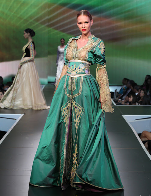 Tendance Caftan vert 2015 2014 / défilé Caftan 2015 