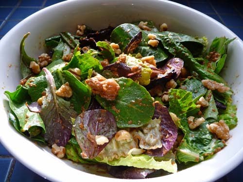 Salad with Eggplant Bacon,
