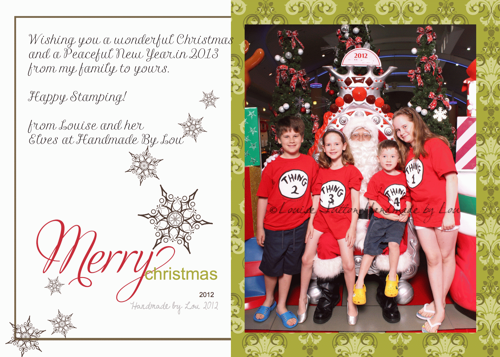 Merry christmas from our family to yours Handmade by Lou: Merry Christmas from My Family to yours.