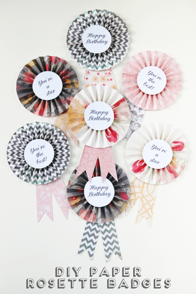 DIY PAPER ROSETTE BADGES. Gathering Beauty