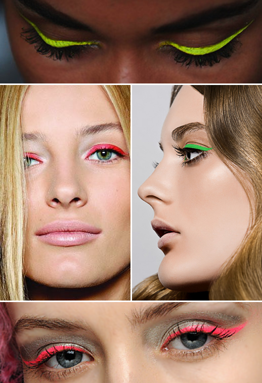 Look fab...always Trending Neon eyeliner