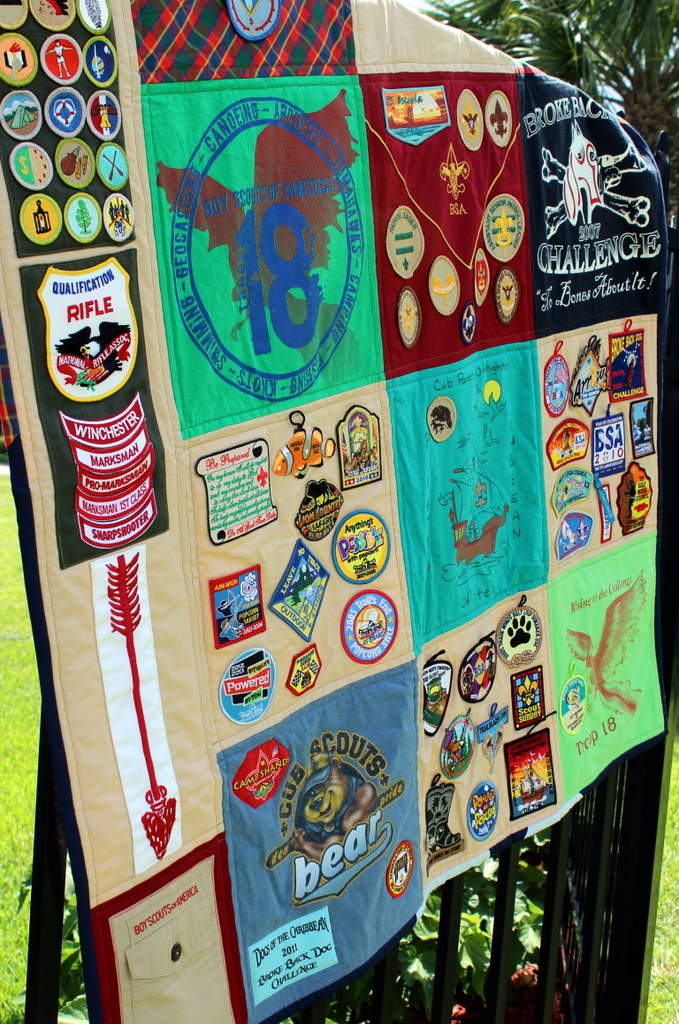 Memory Quilt for an Eagle Scout Because I'm Me