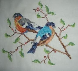 stitch cross embroidery birds designs machine