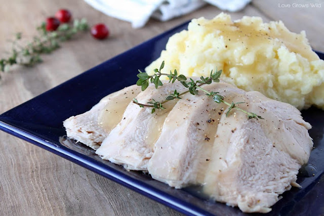 Slow Cooker Butter and Herb Turkey Breast - the easy, fool-proof way to cook the perfect turkey!