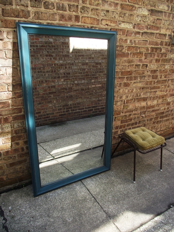 Vintage Ground Distressed Teal Floor Length Mirror