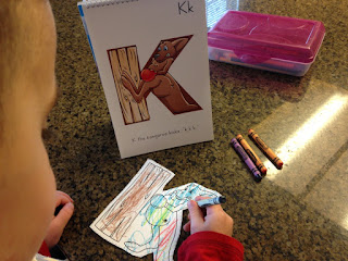 Amazing Action alphabet letter K preschool craft