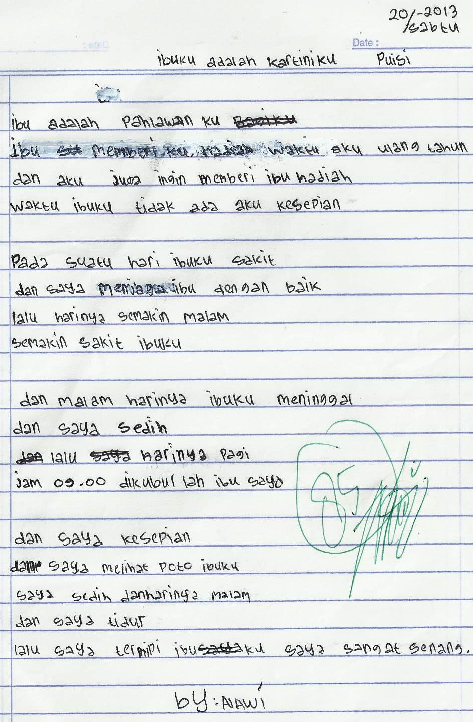 SDNPengambangan3 Puisi di Hari Kartini