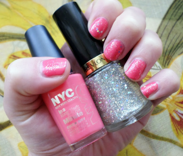 NOTD #4: NYC Spring Tulip & Revlon Stunning NYC Nail Polish in 300 Spring Tulip & Revlon Nail Enamel in 340 Stunning