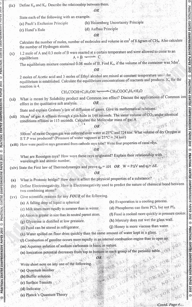 practical centre guess papers 2015 class 11th