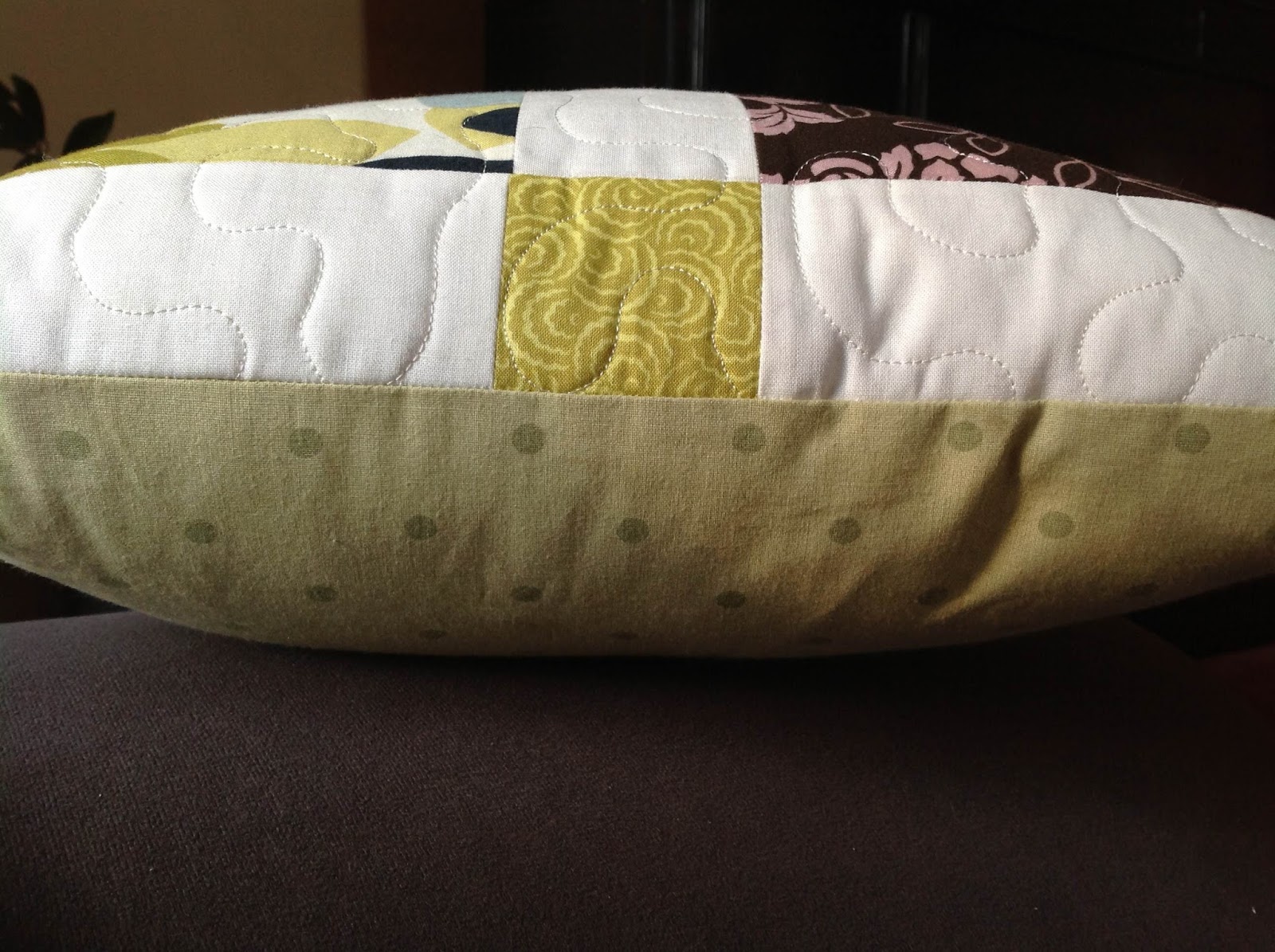 Stitch by Stitch Quilted Cushion.. my first!