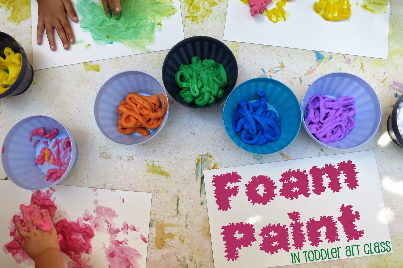 Toddler Art Class Foam Paint library makers