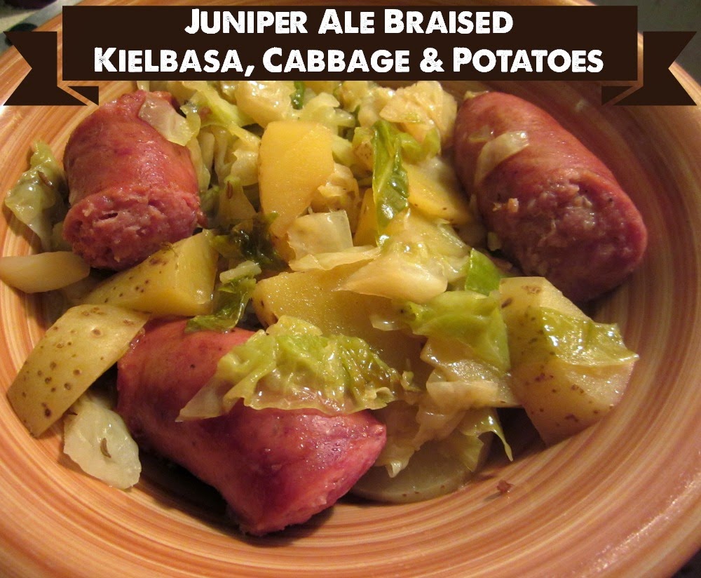Reviews, Chews & HowTos Juniper Ale Braised Kielbasa and Cabbage