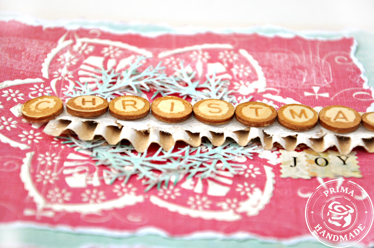 Scrap Escape Prima Holiday Jubilee Collection Christmas Card